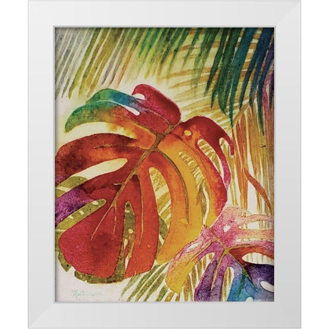 Tropic Botanicals IV White Modern Wood Framed Art Print by Cusson, Marie Elaine