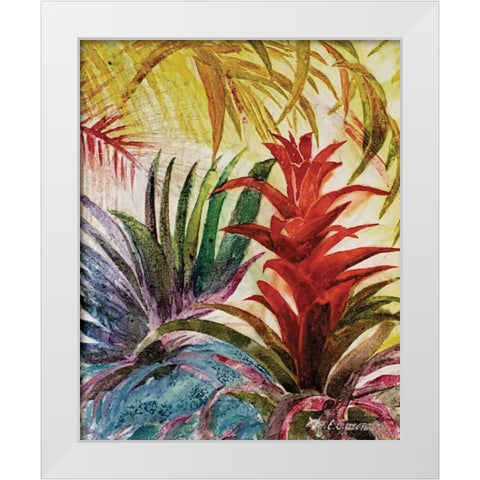 Tropic Botanicals VI White Modern Wood Framed Art Print by Cusson, Marie Elaine
