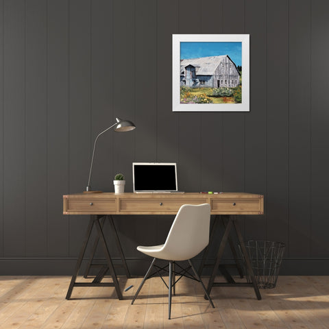 Portrait of a Barn White Modern Wood Framed Art Print by Cusson, Marie Elaine