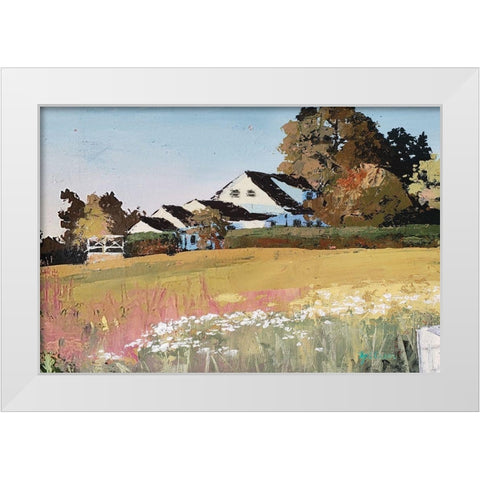 Farmyard Landscape II White Modern Wood Framed Art Print by Cusson, Marie Elaine