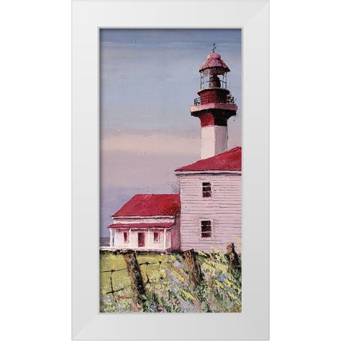 Lighthouse Point  panel White Modern Wood Framed Art Print by Cusson, Marie Elaine