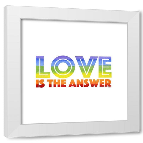Rainbows VIII-Love White Modern Wood Framed Art Print by Reed, Tara