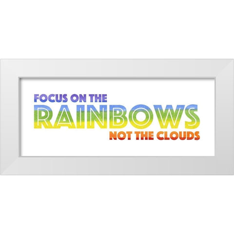 Rainbows panel I White Modern Wood Framed Art Print by Reed, Tara