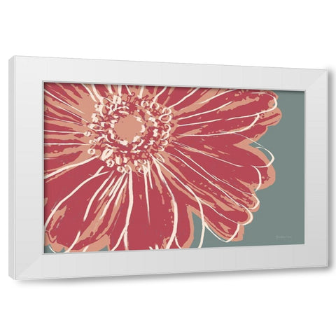 Flower Pop Sketch IV-Red White Modern Wood Framed Art Print by Cusson, Marie Elaine