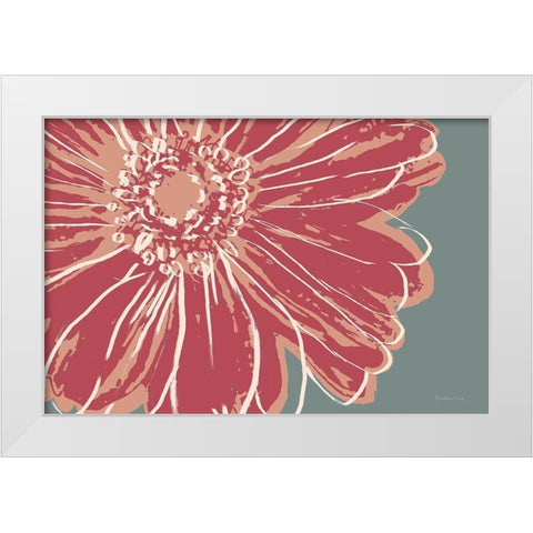 Flower Pop Sketch IV-Red White Modern Wood Framed Art Print by Cusson, Marie Elaine