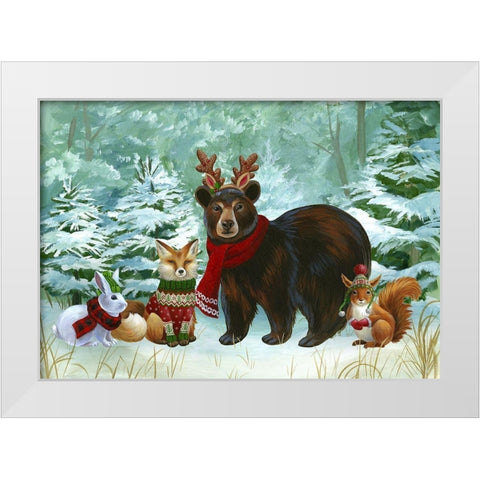 Winterscape landscape White Modern Wood Framed Art Print by Wilson, Kelsey