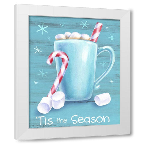 Peppermint Cocoa II-Tis the Season White Modern Wood Framed Art Print by Wilson, Kelsey
