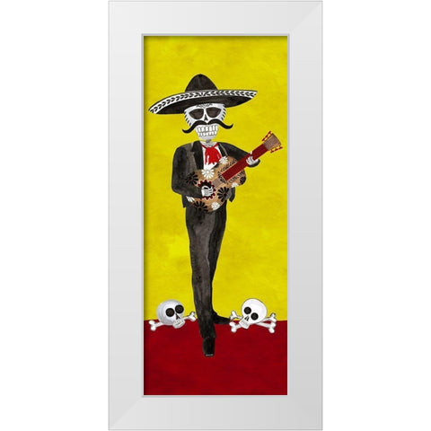 Day of the Dead vertical II White Modern Wood Framed Art Print by Reed, Tara