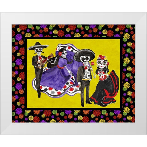 Day of the Dead landscape White Modern Wood Framed Art Print by Reed, Tara