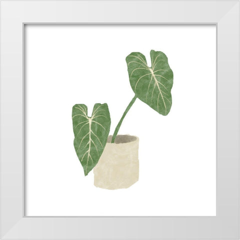 Philodendron Gloriosum I White Modern Wood Framed Art Print by Bannarot