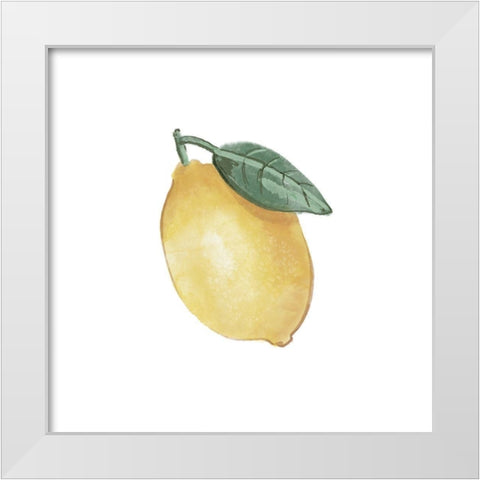 Citrus Limon II White Modern Wood Framed Art Print by Bannarot