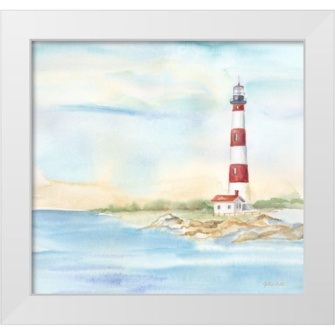 East Coast Lighthouse III White Modern Wood Framed Art Print by Coulter, Cynthia