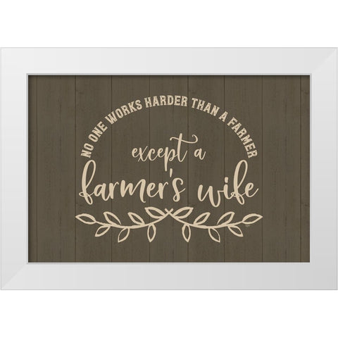 Farm Life landscape I-Farmers Wife White Modern Wood Framed Art Print by Reed, Tara