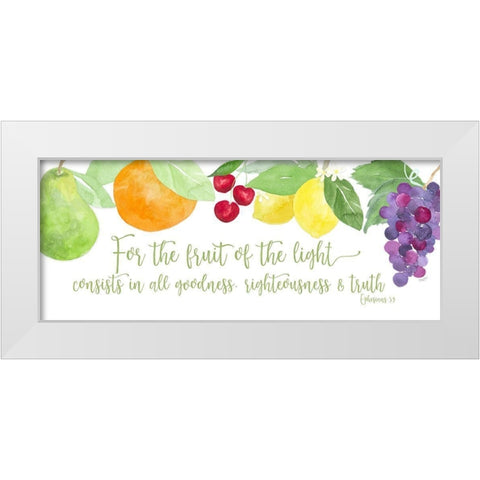 Fruit of the Spirit panel I-Fruit White Modern Wood Framed Art Print by Reed, Tara