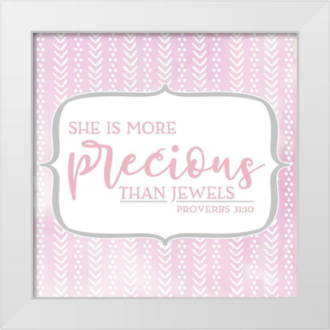 Girl Inspiration III-Precious White Modern Wood Framed Art Print by Reed, Tara