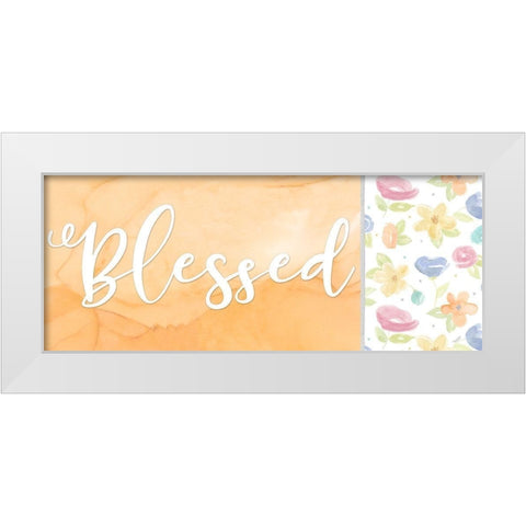 Girl Inspiration panel III-Blessed White Modern Wood Framed Art Print by Reed, Tara