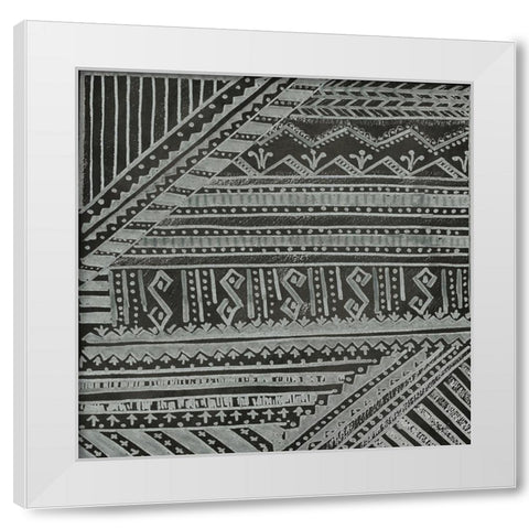 Boho Tribal Cloth I black White Modern Wood Framed Art Print by Tre Sorelle Studios