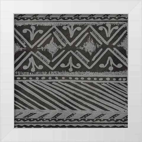 Boho Tribal Cloth II black White Modern Wood Framed Art Print by Tre Sorelle Studios