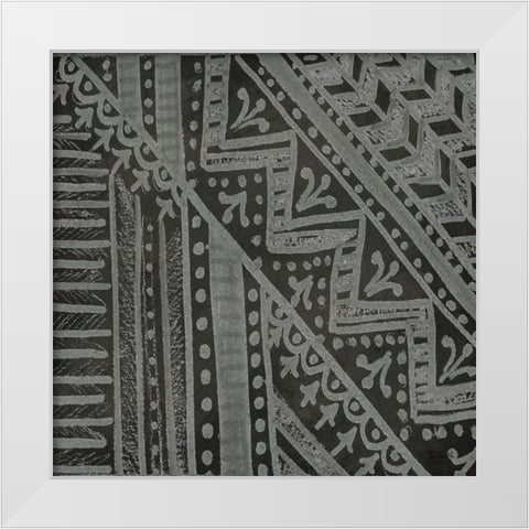 Boho Tribal Cloth III black White Modern Wood Framed Art Print by Tre Sorelle Studios