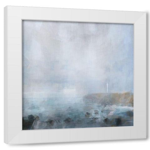Headland  Light White Modern Wood Framed Art Print by Bay, Noah