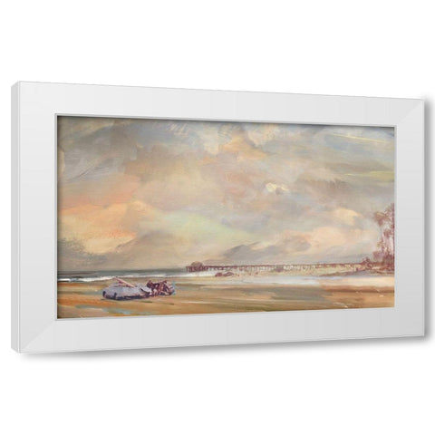 The  North Swell White Modern Wood Framed Art Print by Bay, Noah
