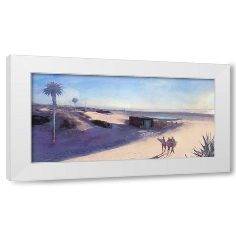 Three  Surfers White Modern Wood Framed Art Print by Bay, Noah