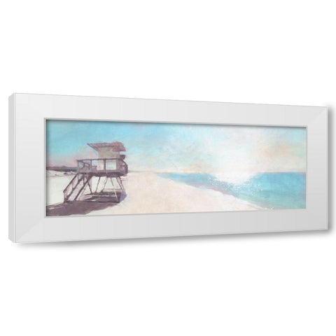 Solitary  Hut White Modern Wood Framed Art Print by Bay, Noah