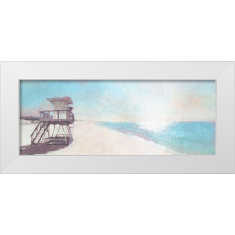 Solitary  Hut White Modern Wood Framed Art Print by Bay, Noah