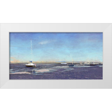 East  Head White Modern Wood Framed Art Print by Bay, Noah