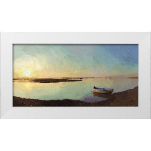 Shingle  Beach White Modern Wood Framed Art Print by Bay, Noah