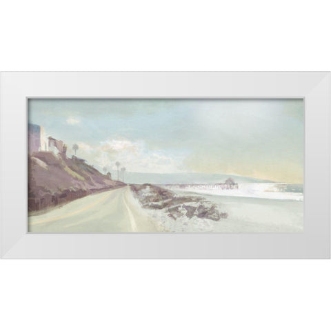 Towards  the Pier White Modern Wood Framed Art Print by Bay, Noah