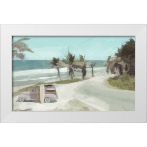 Woody  on the Coast White Modern Wood Framed Art Print by Bay, Noah
