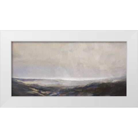 Distant  Sea White Modern Wood Framed Art Print by Bay, Noah