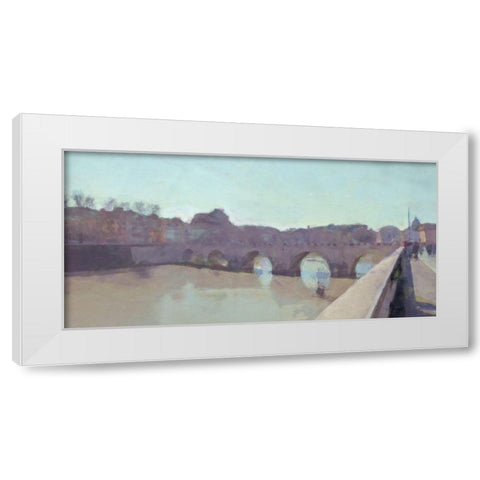 Ponte  Sant Angelo White Modern Wood Framed Art Print by Bay, Noah