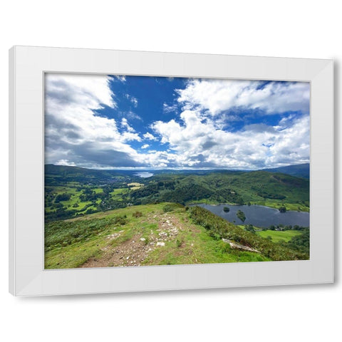 Highlands White Modern Wood Framed Art Print by Bay, Noah