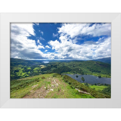 Highlands White Modern Wood Framed Art Print by Bay, Noah