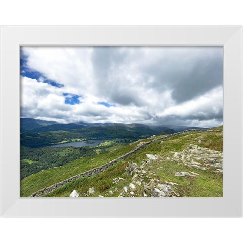 Mountain  View White Modern Wood Framed Art Print by Bay, Noah