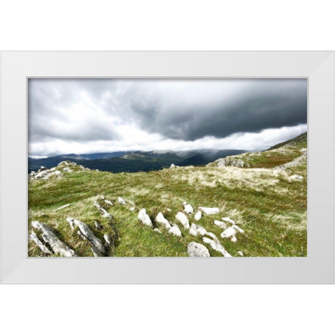 Mountain  Majesty White Modern Wood Framed Art Print by Bay, Noah