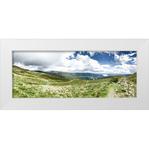 In  the Clouds White Modern Wood Framed Art Print by Bay, Noah