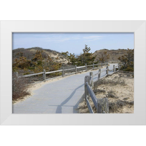 High  Road III White Modern Wood Framed Art Print by Grafitee Studios