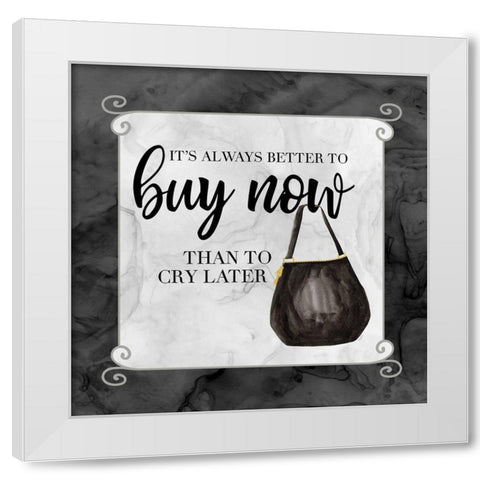 Fashion Humor VIII-Buy Now White Modern Wood Framed Art Print by Reed, Tara