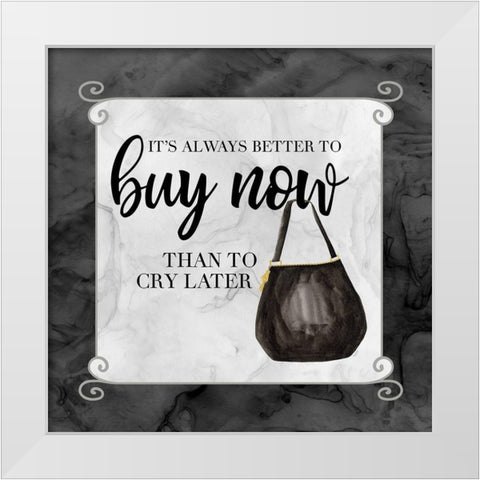 Fashion Humor VIII-Buy Now White Modern Wood Framed Art Print by Reed, Tara
