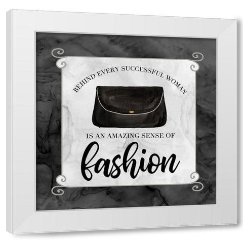 Fashion Humor IX-Sense of Fashion White Modern Wood Framed Art Print by Reed, Tara