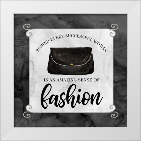 Fashion Humor IX-Sense of Fashion White Modern Wood Framed Art Print by Reed, Tara