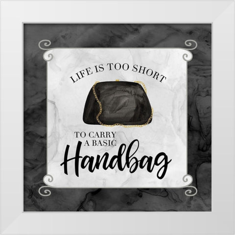 Fashion Humor X-Basic Handbag White Modern Wood Framed Art Print by Reed, Tara