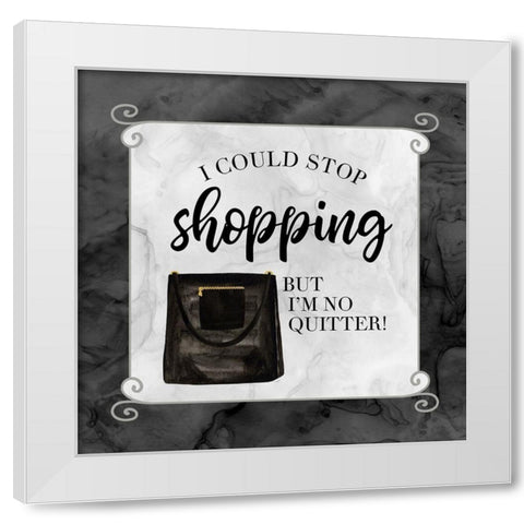 Fashion Humor XI-Stop White Modern Wood Framed Art Print by Reed, Tara