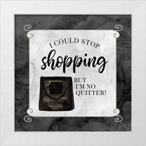 Fashion Humor XI-Stop White Modern Wood Framed Art Print by Reed, Tara