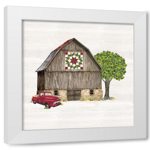 Spring and Summer Barn Quilt II White Modern Wood Framed Art Print by Reed, Tara