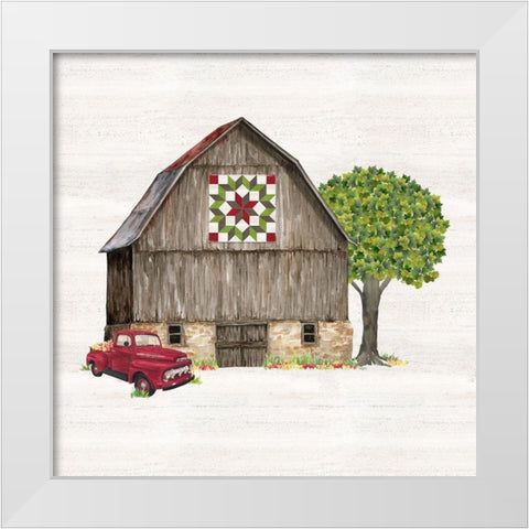 Spring and Summer Barn Quilt II White Modern Wood Framed Art Print by Reed, Tara