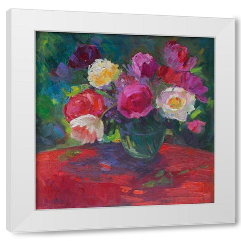Petals and Passion White Modern Wood Framed Art Print by Fine, Alexi